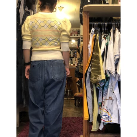 [USED] 半袖パフスリーブニット