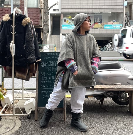 [USED] Eddie Bauer 裏地起毛フリースポンチョ