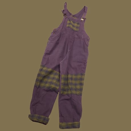 [USED] パッチワーク🍇オーバーオール