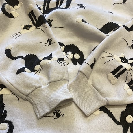 [USED] クロネコ発泡プリントSWEAT🐈‍⬛