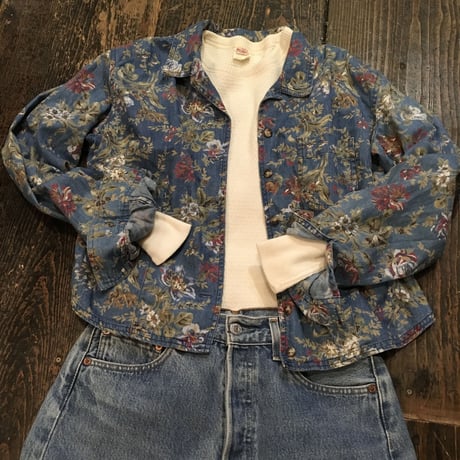 [USED] DENIM 花柄 シャツ JKT