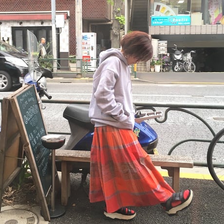 [USED] チェックロングスカート