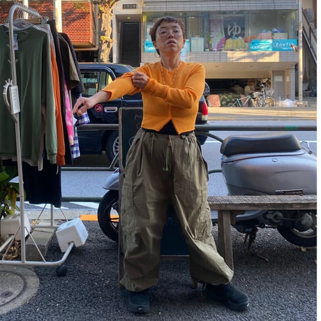 [USED]オレンジ🧡 リブトップス