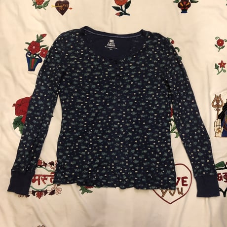 [USED] ヘンリーネック 花柄サーマル