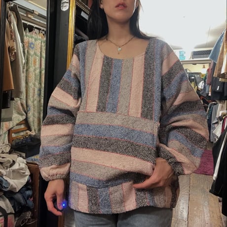 [USED] メキパー 襟なし CREW   pink!