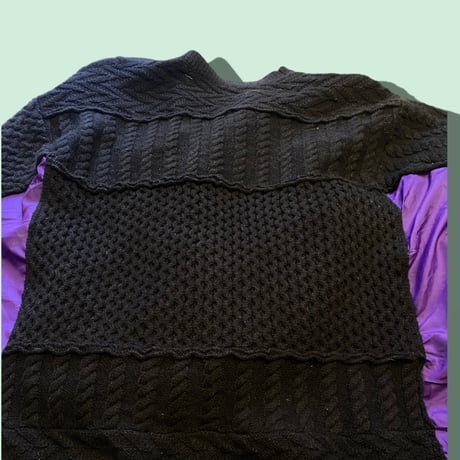 [USED]Knit×NYLONリメイクポンチョ🖤💜