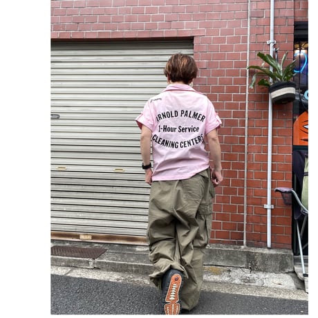 [USED] vintage Hilton PINK🩷ボーリングシャツ