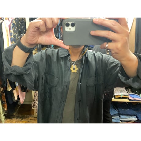 [USED] BLACK SILK SHIRTS