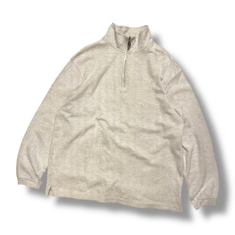 [USED] ハーフジップ BIG SIZE リブトップス