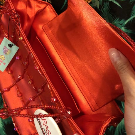[USED] サテン×ビーズミニBAG❤️