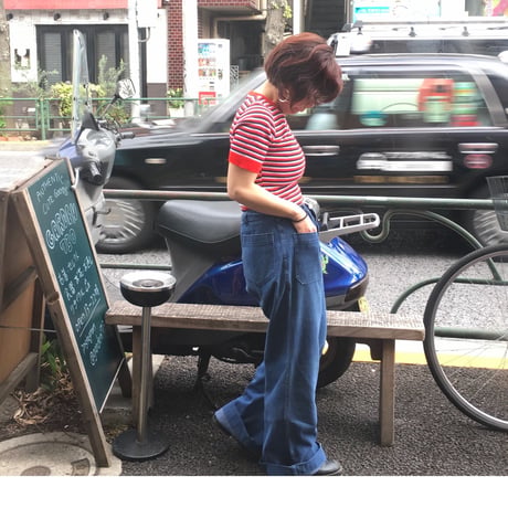 [USED] 半袖ボーダーニット
