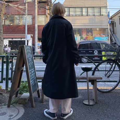 [USED] made in U.S.A.  BLACKステンカラーコート！