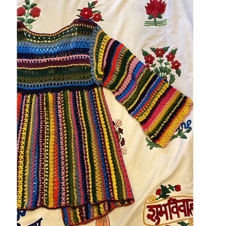 [USED] vintage 鍵編み カーディガン