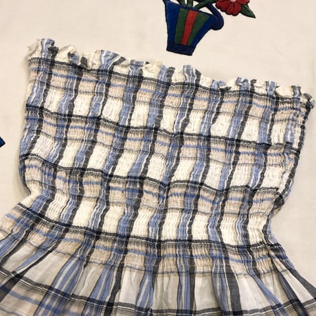 [USED] チェック柄シャーリングベアTOP♡