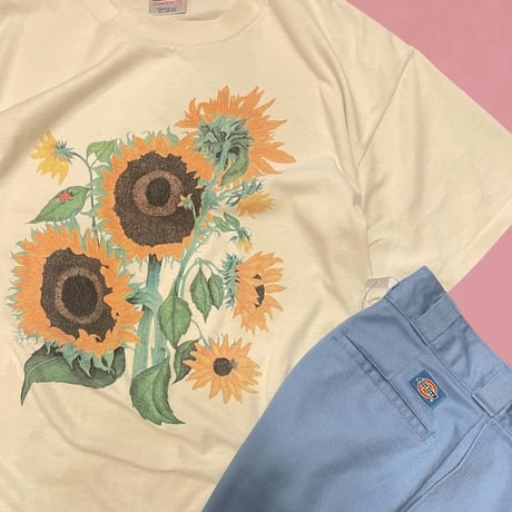 [USED]  90's  ONEITA "ひまわり" Tee