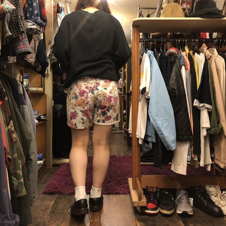 [USED] バラ柄 DENIM SHORTS