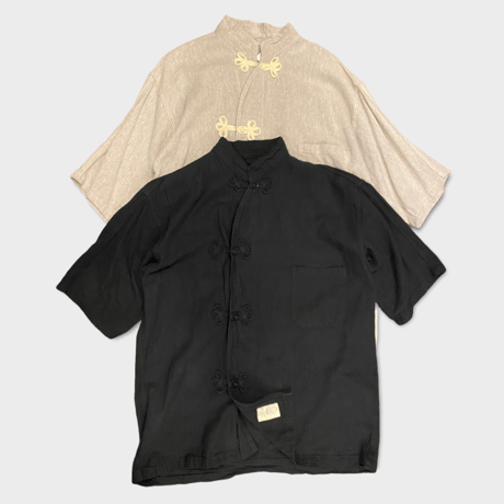 [SELECT] 40's LINEN China SHIRTS Re-pro ハーフスリーブ