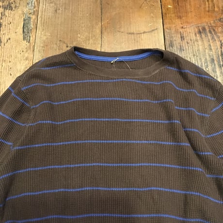 [USED] BROWN×BLUE ボーダーサーマル