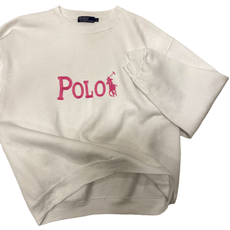 [USED] POLO  WHT/PINK スウェット