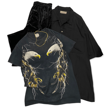 [USED] 大きめブラック半袖 SHIRT