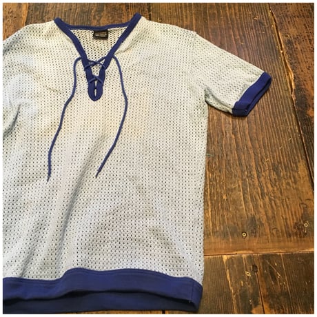 [USED] かわいい！編み上げS/S cottonニット