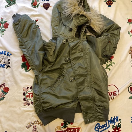 [USED]  OLD N-2B JKT made in USA. OLIVE