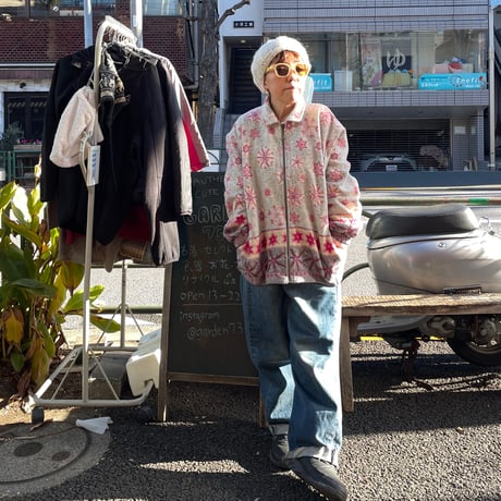[USED]かわいい総柄フリースZIPジャケット