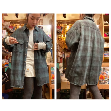 [USED] 渋めGREEN CHECK HEAVYネル