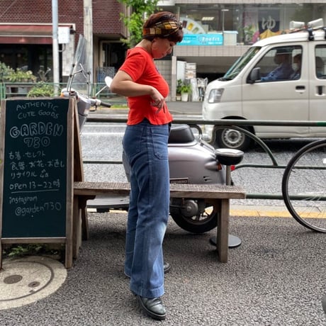 [USED]  EURO フロッキープリントGIRLS Tee