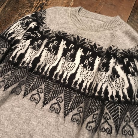 [USED]  アルパカ柄 モヘアKNIT