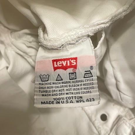 [USED] Levi's"501" WHITE (W29/L30)