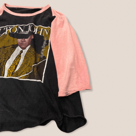 [USED] VINTAGE 'ELTON JOHN'ラグランTee