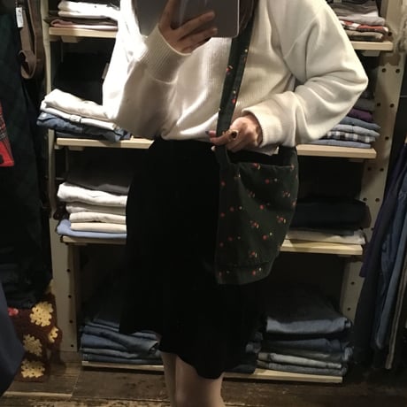 [USED] 花柄コーデュロイサコッシュ