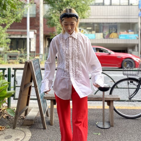 [USED] made in U.S.A. FRILL SHIRT♡