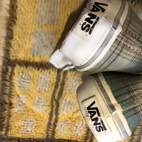 [USED] 90's VANS  AUTHENTIC / GREEN CHECK
