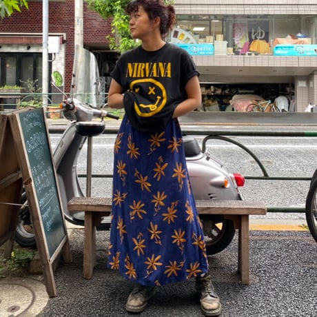 [USED] 花柄レーヨンワンピース