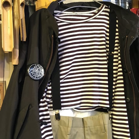 [USED] ショート丈♡ ボーダー リブトップス
