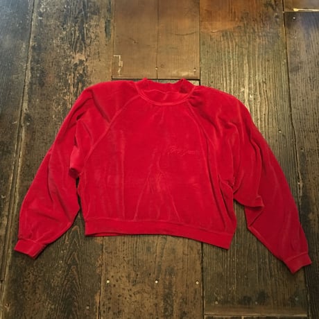 [USED]  肩パット入りベロアトップス