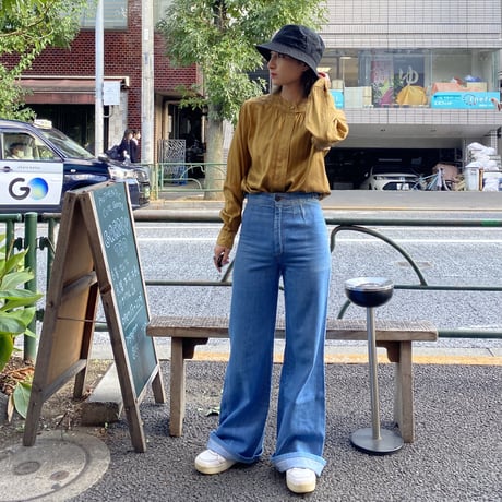 [USED] LANVIN NO-COLLAR SILK SHIRT！