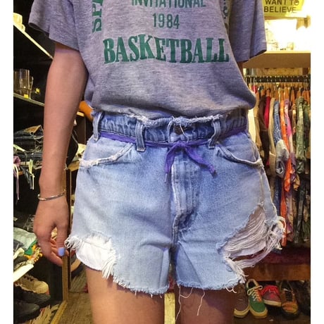 [USED] Levis ダメージデニム cut off オレンジタブ