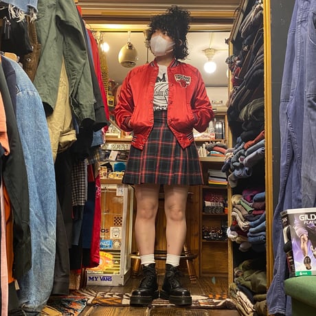 [USED] ミニ丈💕チェック柄巻きスカート