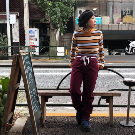 [USED] ボーダーリブニット