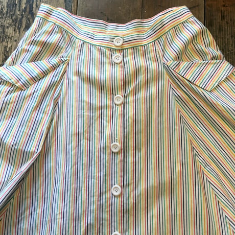 [USED] ストライプ ロングスカート
