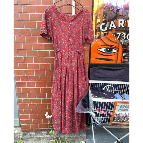 [USED] ペイズリーRedワンピース