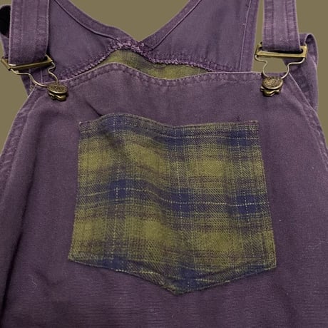 [USED] パッチワーク🍇オーバーオール