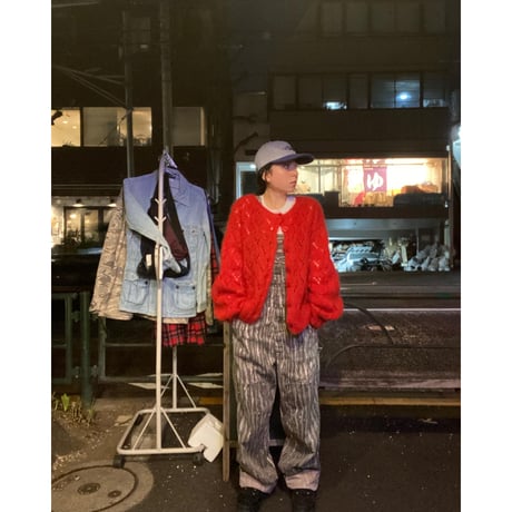 [USED] RED❤️モヘアニットカーディガン
