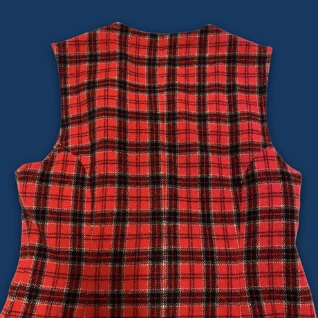 [USED] チェック柄 WOOLジャンパースカート
