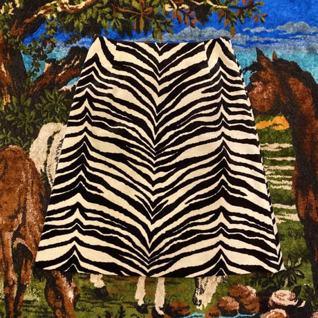 [USED] ZEBRA ミディスカート🦓🖤