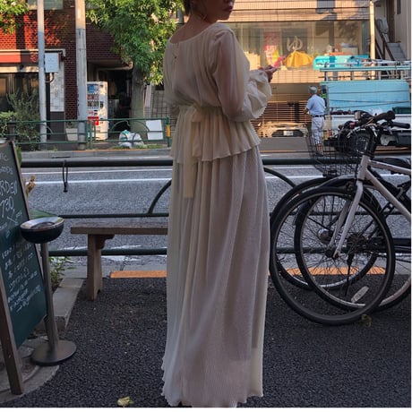 [USED] 透け〜♡シフォン ロングワンピース