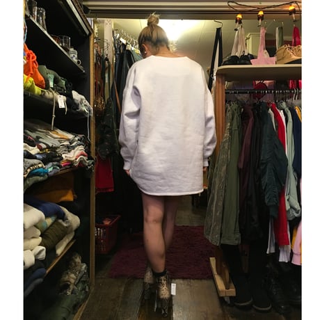 [USED] EURO Vintage！LONG white sweat